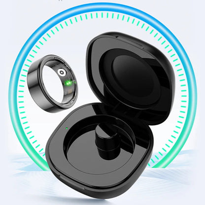 2024  R02 Smart Ring with Charging Case for Men Women, Battery Life, 39 Days, Health Monitor, 5ATM Waterproof